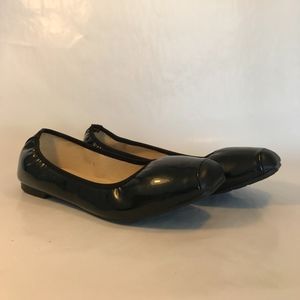 Black Patent Square Toe Comfy Pumps, sz 8 & 9